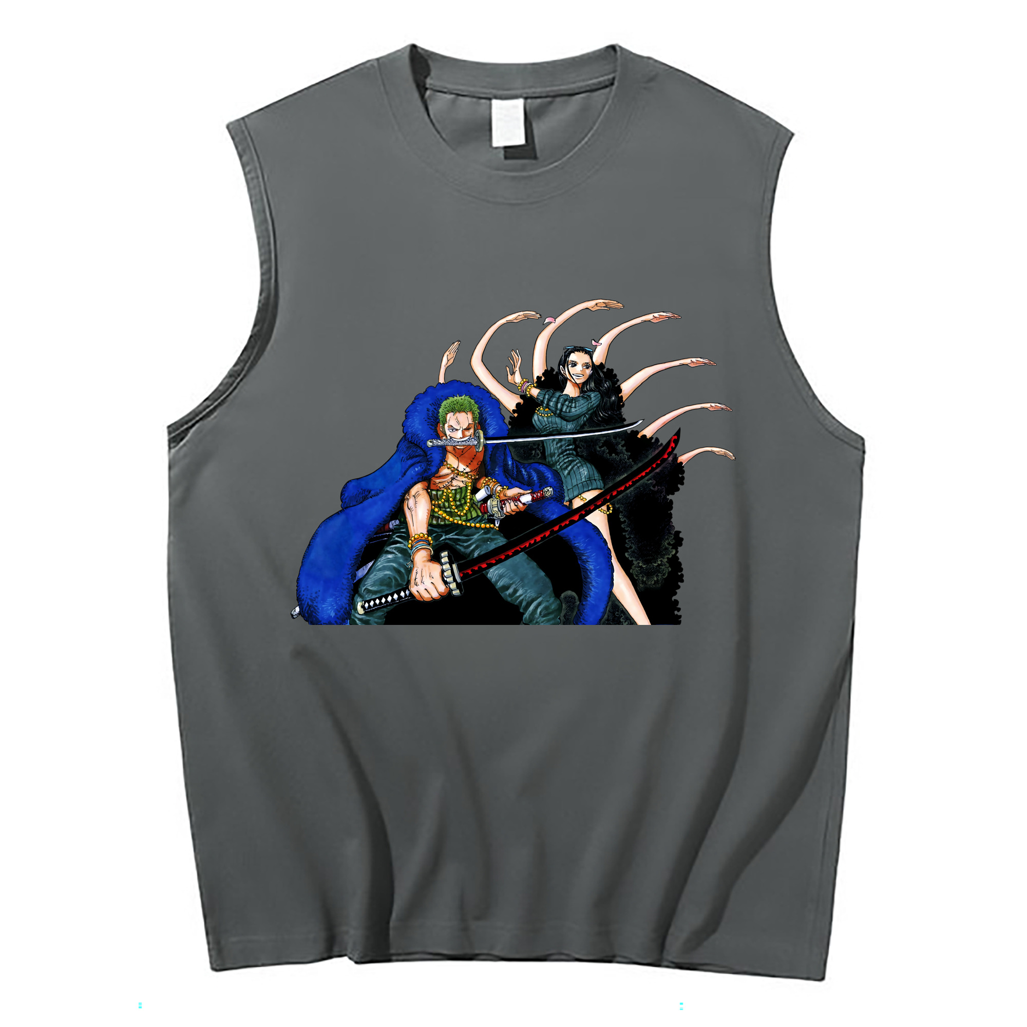 ワンピース ロロノア・ゾロ ONE PIECE Roronoa Zoro コットン100％タンクトップ（フロントプリント）